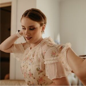 Needle & Thread floral formal dress size 10